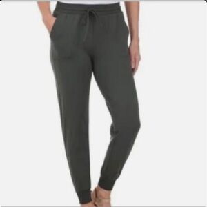 Rachel Zoe Dark Olive Green Mid-Rise Joggers